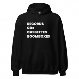 Records, CDs, Cassettes and Boomboxes Hoodie